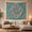 Floral Mandala Art, variant on Teal Floral Mandala Tapestry Wall Hanging