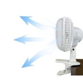 thumbnail image 4 of Optimus F-0702 Ventilateur Personnel Portable à Clipser 7 Pouces 2 Vitesses, Blanc, 4 of 6