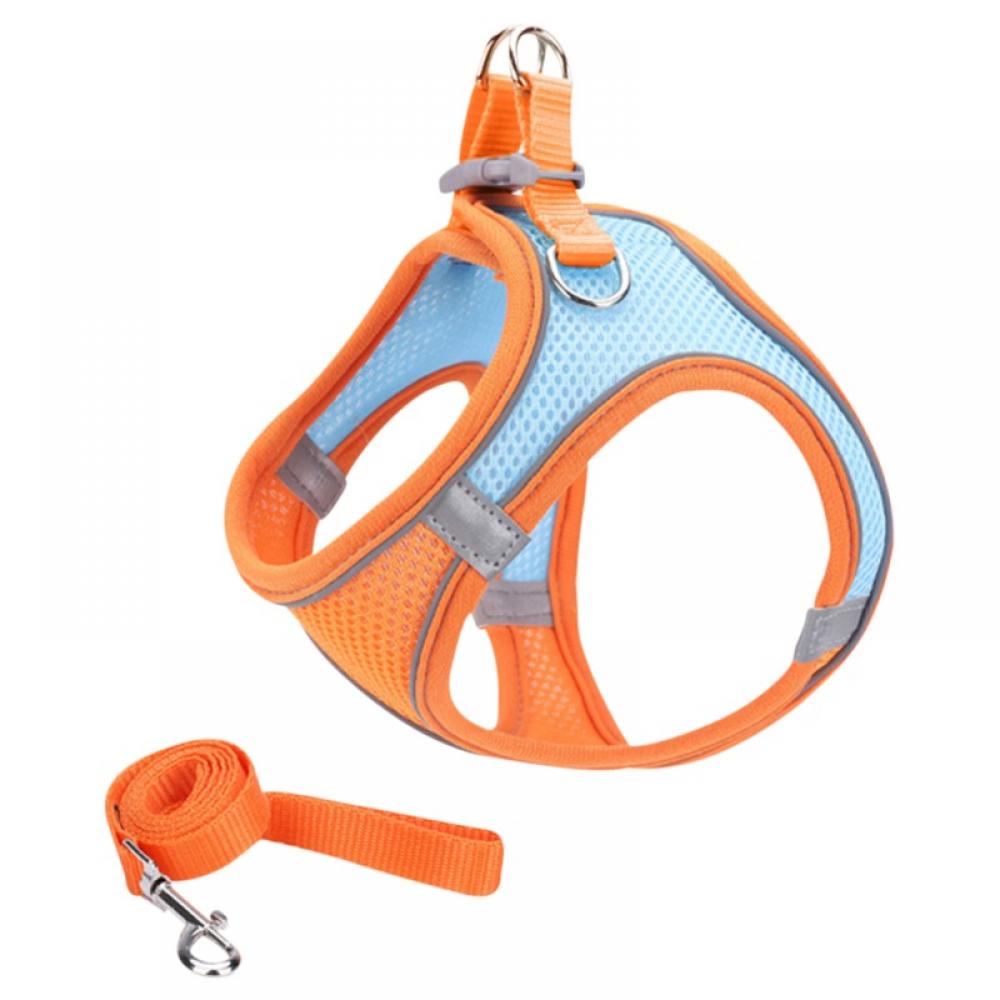 Keluoda Cat Puppy Harness And Leash Set All Weather Mesh Reflective