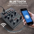thumbnail image 5 of Pyle Mezclador de audio inalámbrico profesional para DJ - Mezclador de sonido con controlador de DJ Bluetooth de 3 canales con interfaz de audio USB, conector combinado XLR+entrada de micrófono/línea/, 5 of 5