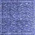 thumbnail image 1 of Ahgly Company Machine Washable Indoor Square Abstract Blue Modern Area Rugs, 6' Square, 1 of 4