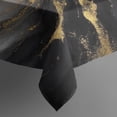 thumbnail image 4 of Black Gray Gold Marble Pattern Rectangle Tablecloth 60"x120",Waterproof Polyester Rectangle Table Cloth, Wipeable Spillproof Polyester Tablecloth for Dining, Camping, Indoor and Outdoor, 4 of 6