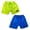 2pc - Green/Blue, variant on Printed, Solid & Fluorescent Colored Quick Dry Swim Shorts for Boys and Girls, Swim Trunks, Bathing Suits, Swimwear, Swim Shorts for Kids, Blue, 11-12T