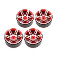 thumbnail image 2 of Llantas de rueda de 1,9 pulgadas, de 4 piezas de aluminio CNC resistente para 1:10 RC Crawler -4 Axial SCX10 90046 rojo Yotijar Llantas de rueda de coche RC, 2 of 10
