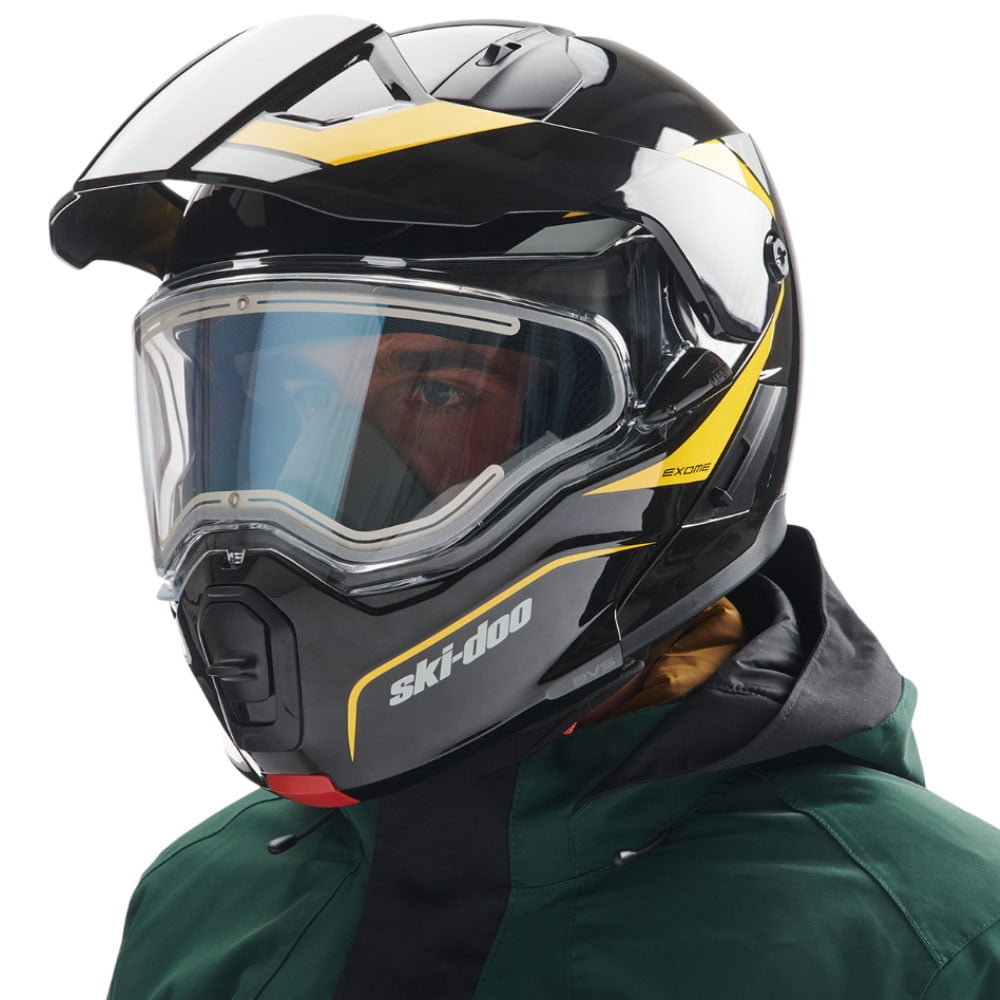 Ski-Doo  Exome Sport Radiant Snow Helmet Full Face Heated Anti-Fog Visor FMVSS 218 Yellow 9290881410