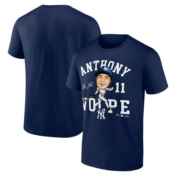 Men's Fanatics Anthony Volpe Navy New York Yankees Hometown Caricature T-Shirt