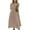 Khaki, variant on Sngxgn Womens Dress Long Lantern Sleeve Square Neck Tie Backless Dress Ruffle Elastic Waist A-Line Mini Dress(Red,M)