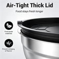 thumbnail image 2 of Stainless Steel Mixing Bowls Set, TINANA 6 Pack Mixing Bowls with Lids, Metal Nesting Storage Bowls for Kitchen, 4.5/3/2.5/2/1.5/0.75QT, Great for Prep, Baking, Serving, Black, 2 of 7