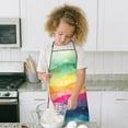 thumbnail image 4 of Colorful Tie Dye Wave Pattern Kids Aprons for Girls and Boys,Adjustable Neck Strap Toddler Aprons for Kids Cooking Baking, 4 of 6
