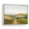 thumbnail image 2 of Designart "Beautiful Vineyard Panorama II" Vineyard Floater Framed Wall Art Prints, 2 of 5