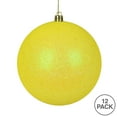 thumbnail image 3 of Vickerman 2.75" Yellow Glitter Ball Ornament, 12 per Bag, 3 of 5