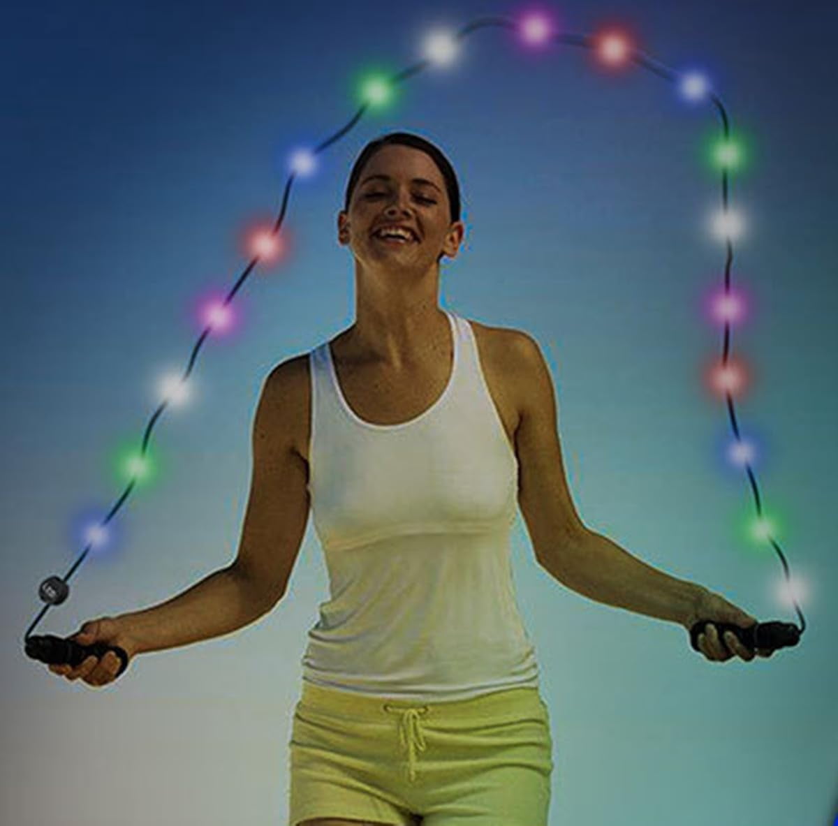 EONQY LED Skipping Rope, Lights Up LED Skipping Rope, Colorful LED Jump Ropes for Women Men and Kids Keeping Fit Training Workout and Weight Loss
