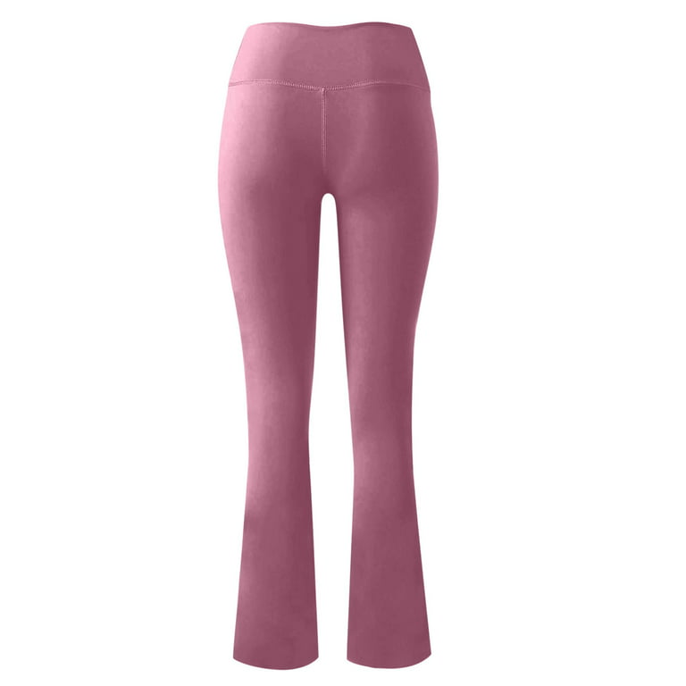 Cathalem Yoga Pants plus Size for Women Petite Women Solid Workout Leggings  Pants Women's Ruched High Waist Yoga Pants Pants Purple Medium 