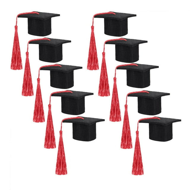10 Pcs Décorations de Chapeaux de Collation des Grades avec Pompons Colorés Décoration de Bouteille de Fête de Collation des Grades le Cadeau Parfait pour Collation des Grades