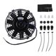 thumbnail image 1 of 8in Electric Radiator Cooling Fan 12V 80W Straight Blade Pull Push Slim for AC System Intercooler, 1 of 5