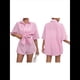 thumbnail image 3 of Conjunto de 2 Piezas para Mujer: Camiseta de Rayas de Corta de Verano y Mini Shorts Holgados de Cintura Alta. Rosa XS, 3 of 7