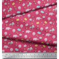 thumbnail image 3 of Soimoi Velvet Fabric Cloud,Star & Cute Elephant Kids Printed Craft Fabric by The Yard 58 Inch Wide, 3 of 3