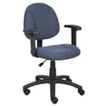 thumbnail image 1 of Scranton & Co Contemporary Fabric Adjustable Arms Posture Office Chair in Blue, 1 of 8