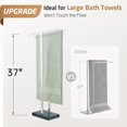 thumbnail image 2 of Standing Towel Rack Towel Rack Stand with Marble Base for Bathroom Floor SUS Stainless Steel Brushed Finish BTH, 2 of 9