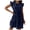 Navy, variant on Vedolay Summer Dress Women's Midi Summer Dresses Casual V Neck Swiss Dot Ruffle Sleeveless A Line Beach Sun Dress,Red XL