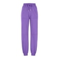 thumbnail image 4 of Homenesgenics Sweatpants for Women Wide Leg Plus Size 3XL Sweatpants Women Baggy Pull on High Waisted Joggers athleisure Warm Trouser Sweat Pants with Pocket Purple S, 4 of 6
