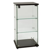 SSWBasics Infinity Countertop Glass Display Case (Ready to Assemble) - 12-1/4"W x 14-1/4"D x 27-1/4"H - Showcase Cabinet Bookcase with Lock, Perfect for Displaying Smaller Items