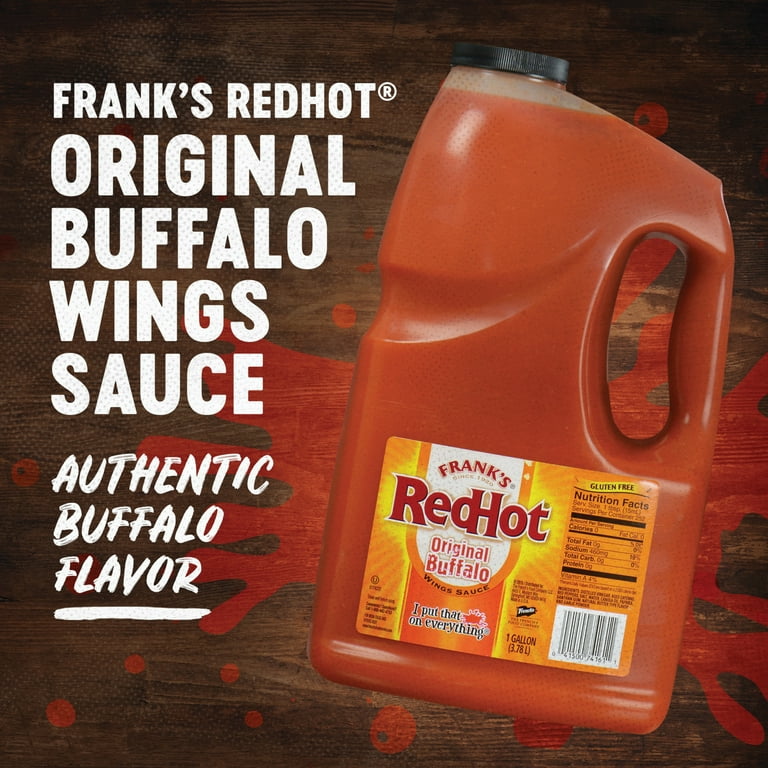 Frank's RedHot Gluten Free Original Buffalo Wings Sauce, 1.0 gal Jug