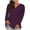 Purple, variant on CHGBMOK Women Shirts V Neck Long Sleeve Loose Fit Tops T-Shirt Basic Tees