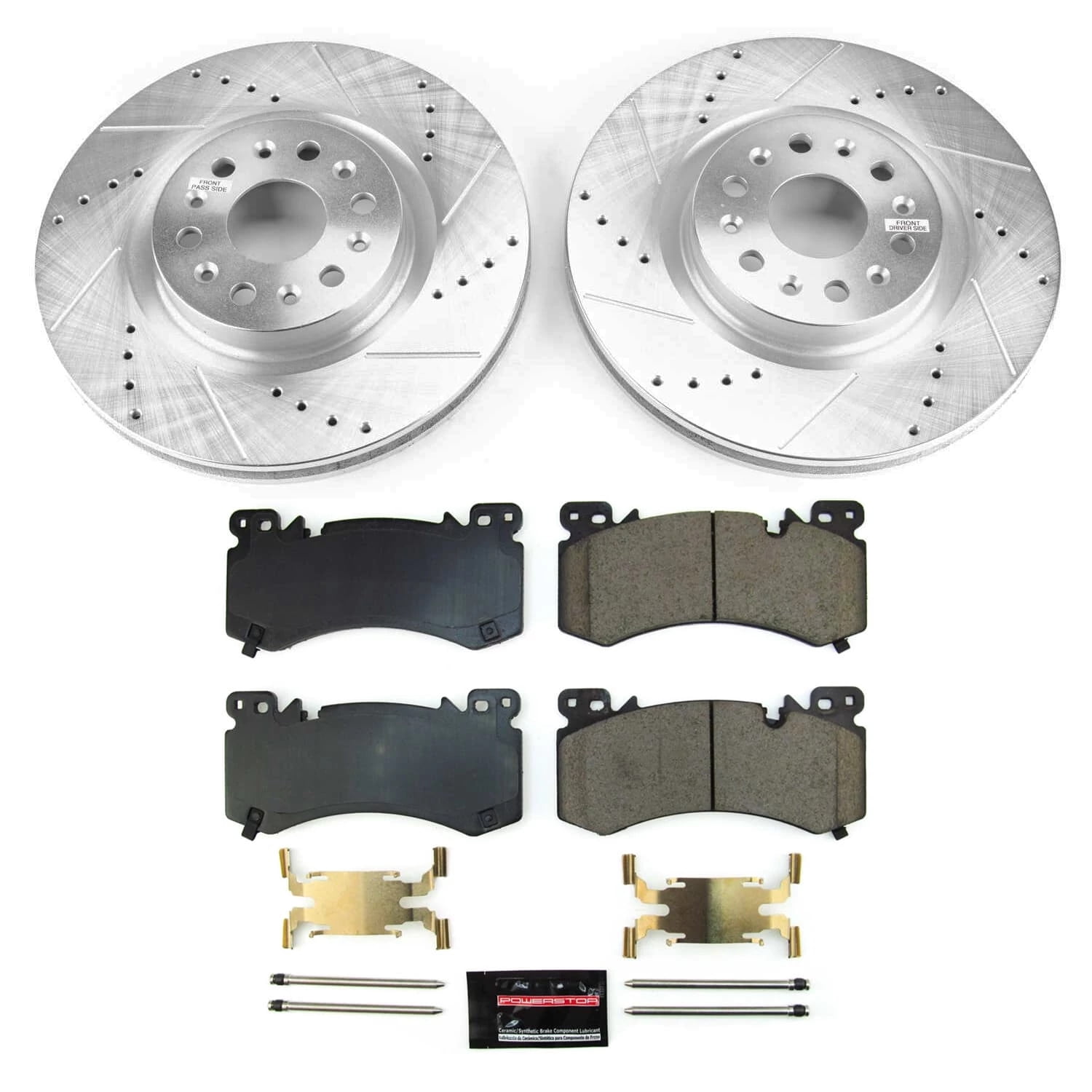 PowerStop Front Z36 Truck & Tow Carbon-Fiber Ceramic Brake Pad and Drilled and Slotted Rotor Kit Fits: CADILLAC Select Models K9076-36