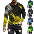 thumbnail image 5 of guisaled Mens Long Sleeve Shirts Casual Gradient Color Loose Fit Pullover Graphic Tee Shirts Fashion Crewneck Athletic Sweat Shirts, 5 of 6