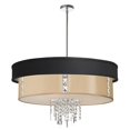 thumbnail image 1 of Radionic Hi Tech CHA-RITA-31-4-PC-694-839-RHT Rita 4 Light Crystal Pendant With Black & Cream Shade, 1 of 1