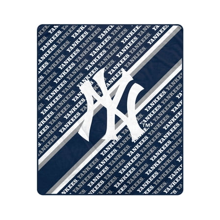 Pegasus New York Yankees 60" x 70" Diagonal Lined Wordmark Ultra Soft Blanket