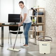 thumbnail image 2 of Costway Flat Squeeze Mop Bucket 2 Pcs Microfiber Pad Hand-Free Wringing, 2 of 10