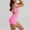 Hot Pink, variant on Njoeus Women's Boyleg Leopard One 1 Piece Swimsuits Vinatge Halter O-Ring Monokini Bathing Suit Women V-Neck Cutout Tummy Swimsuit Control High Cut Beach Swimwear