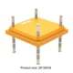 thumbnail image 3 of Criadora Con Calentador De Pollitos Calentador para aves con placa acrílica Facilidad de limpieza Amarillo FG-25 Enchufe británico), 3 of 5
