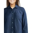 thumbnail image 5 of Time and Tru Women's and Women’s Plus Tiered Mini Shirtdress with Long Sleeves, Sizes XS-3XL, 5 of 5