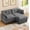 grey(chenille), variant on Modular Sectional Sofa, 76.5" L-Shaped Corduroy Comfy Sectional Couches for Living Room, 2-Seater Cloud Couches with 1 Movable Ottoman, Flexible Combination Modern Deep Seat Sofa (Grey)