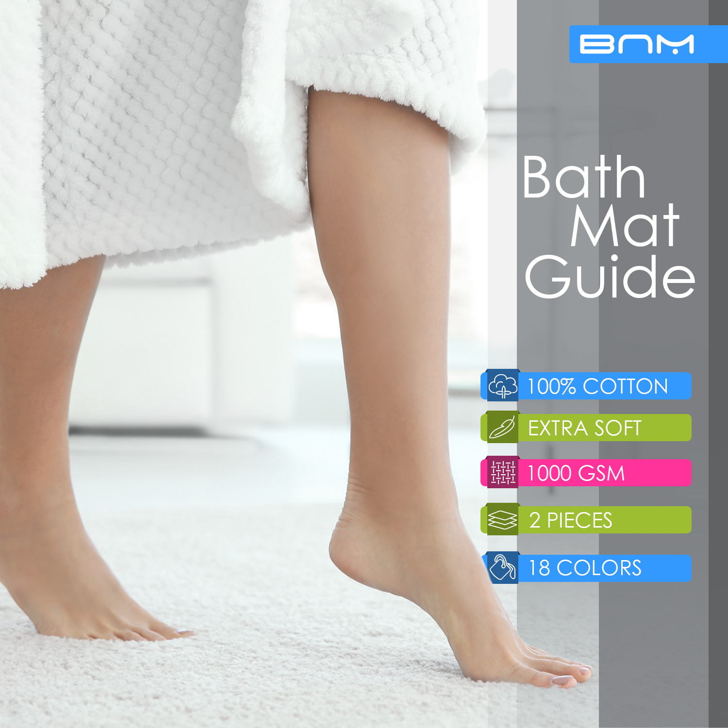 Lined 100% Combed Cotton Bath Mats Set for Bathroom 2 Piece, Cranberry