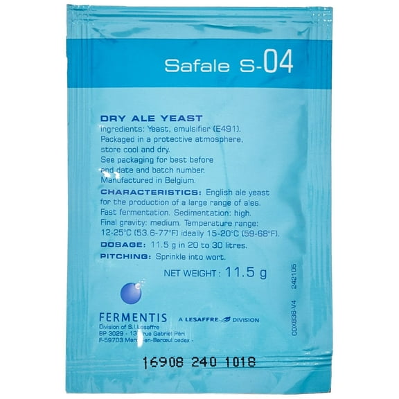 Safale S-04 Dry Yeast - 11.5g