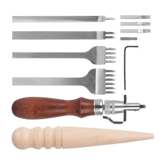 Leather Craft Hand Tools Leather Working Tools Leather Hole Prong PunchesLeather Edges Polisher Leather Groovers