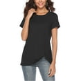 thumbnail image 6 of FAMITION Casual Cute Short Sleeve T Shirts for Women Summer Twist Knotted Blouse Tunic Tops, 6 of 8