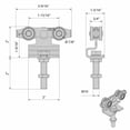 thumbnail image 3 of Stainless steel trolley set for SLID’UP 2000 for 1 heavy duty sliding door up to 130 lbs, 3 of 3