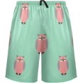 thumbnail image 2 of GZHJMY Owl Pajama Pants Short for Men, Lounge Pants Lightweight Men Pajama Bottoms with Drawstring Pockets, Christmas New Year Birthday Gifts, XX-Large, 2 of 7