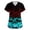 8# Blue, variant on Halloween Costumes for Women Scrub Short Sleeve Tops Dressy Casual Pumpkin Printed Halloween Decorations T Shirts Crewneck Summer Fall Fashion Blouse Purple M