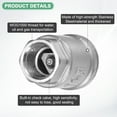 thumbnail image 2 of Uxcell 1-Pack 1/2" NPT 2.3" L WOG1000 One Way Non-Return Stainless Steel Spring Check Valve [Silver], 2 of 6