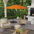 thumbnail image 2 of Jordan Manufacturing 8' Orange Solid Octagon Folding Offset Cantilever Patio Umbrella with Crank Opening, 2 of 7