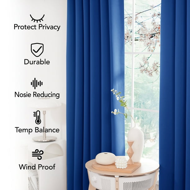 Piretti Cortino 2 ターコイズブルー Deconovo Thermal Blackout Curtains for Kitchen and Small Windows