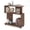 Brown, variant on Giantex S-Shaped Bookcase, Narrow Sofa Side Bookshelf, Slim End Table for Home, White & Natural