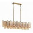 thumbnail image 3 of ADD-317-AG-AM Crystorama Lighting Addis - 14 Light Chandelier-14.25 Inches Tall and 51.75 Inches Wide-Aged Brass Finish-Amber Glass Color, 3 of 8