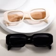 thumbnail image 3 of Gafas de sol Kimorn Rectangle K1307 para mujer/hombre, color negro+blanquecino, 3 of 7